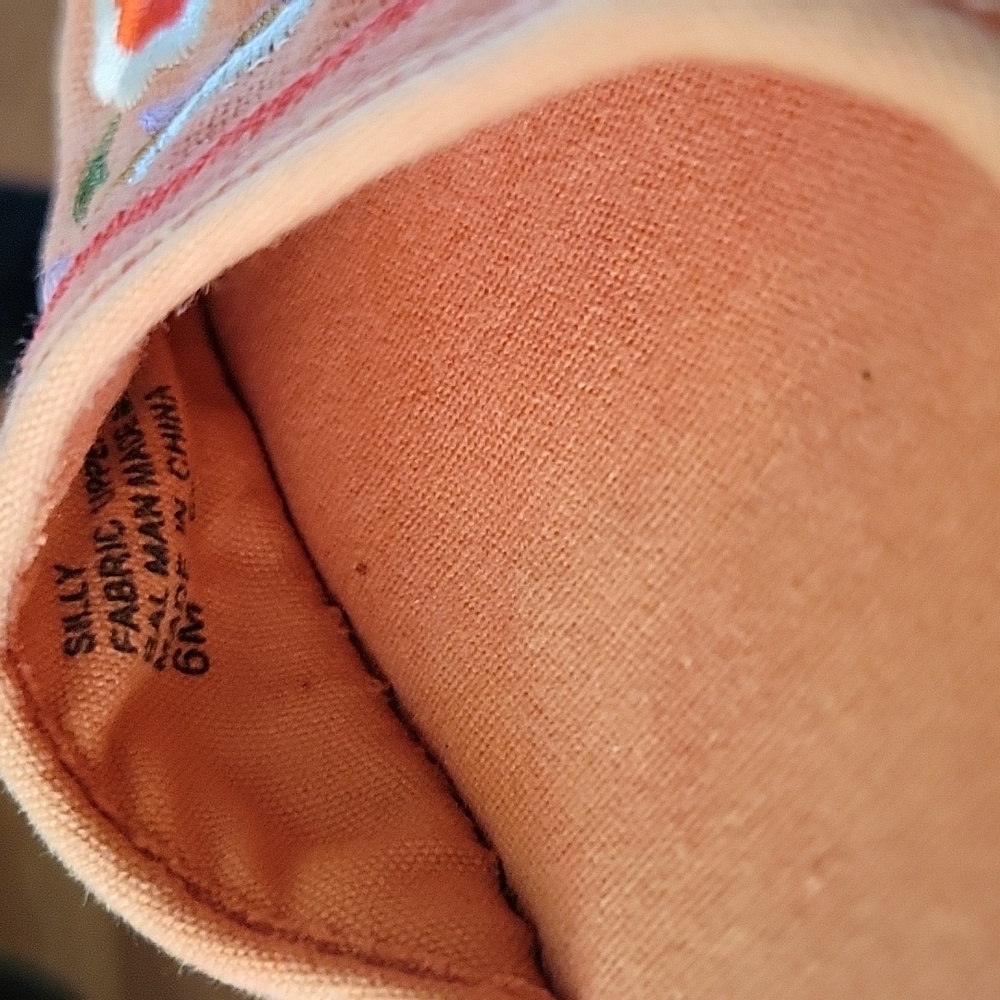 Vintage Mudd Sandals Vintage 90s Fabric Embroidery Boho Size 6M Bohemian Shoes - Picture 9 of 9